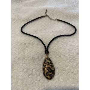 Tiger Pendant on leather necklace